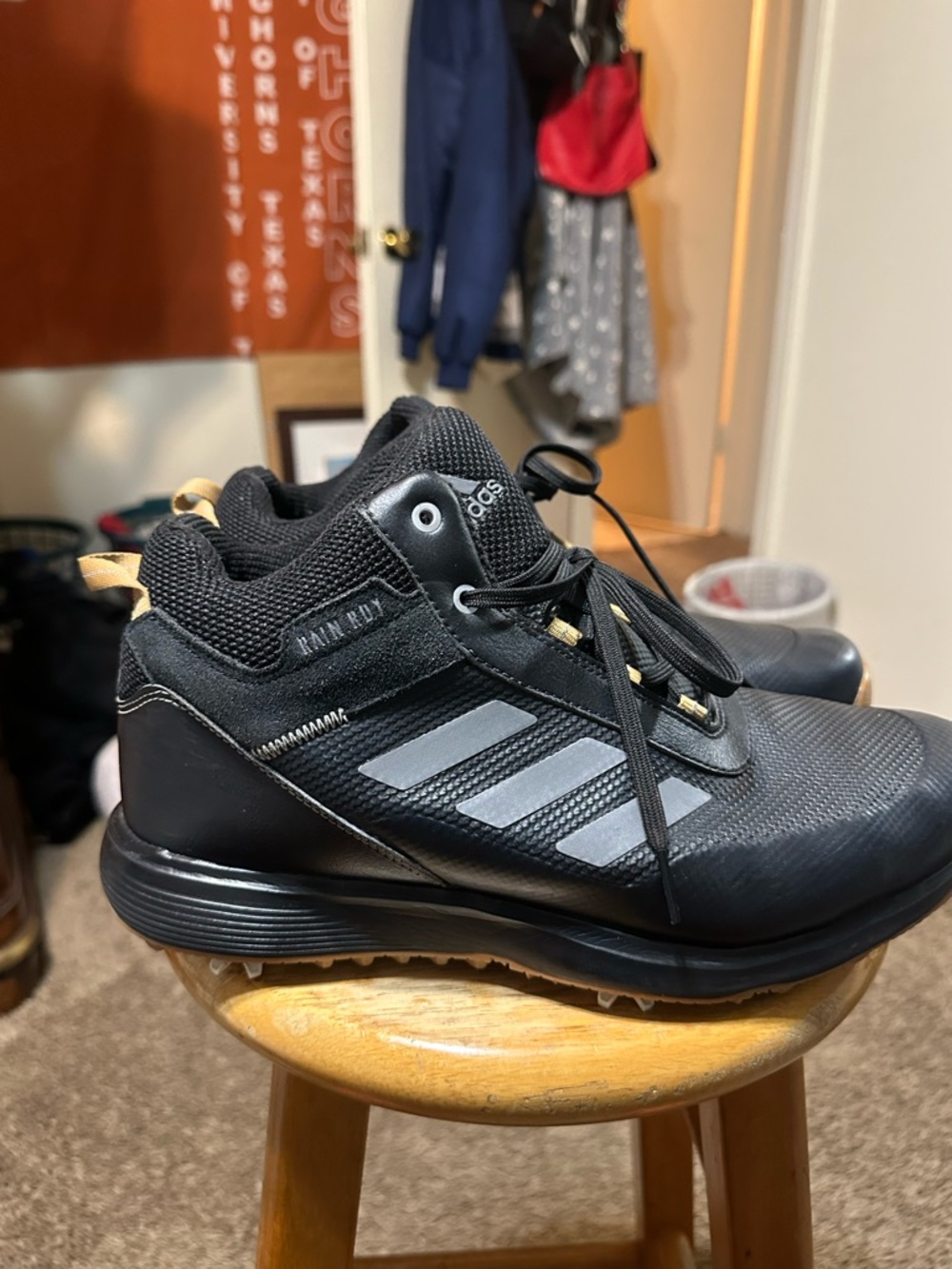 Vintage Adidas golf “triple black” boots 00s size 10.5